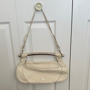 Prada Ivory Leather Shoulder Bag